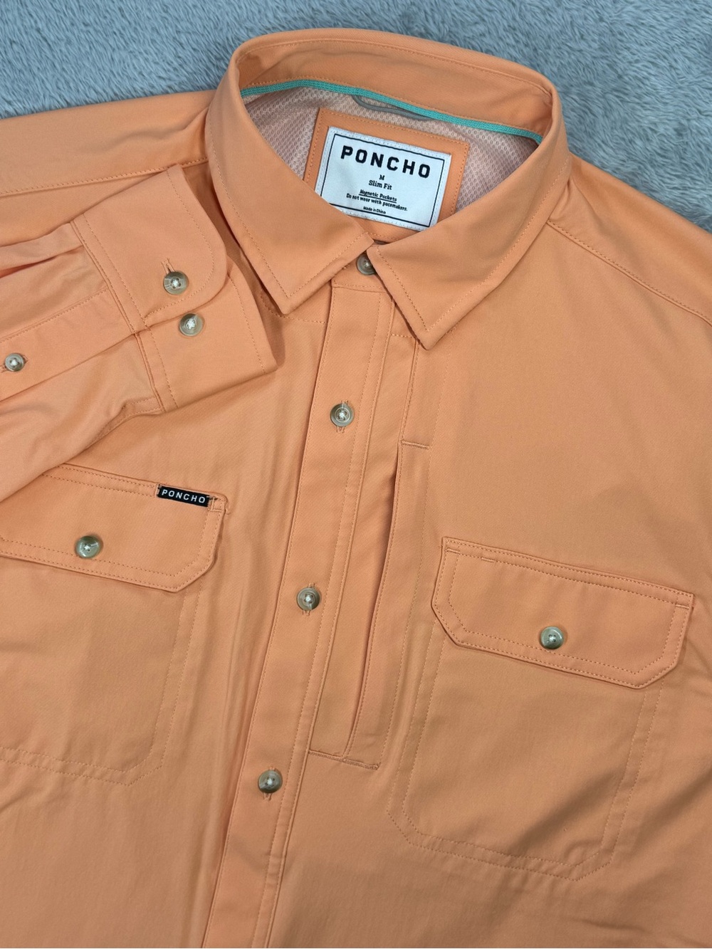 Poncho The Tequila Sunrise Men’s M Slim Fit Orange Performance Shirt